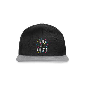Carnival, Alaaf, confetti, birthday, party - Snapback Cap - black/grey - Front