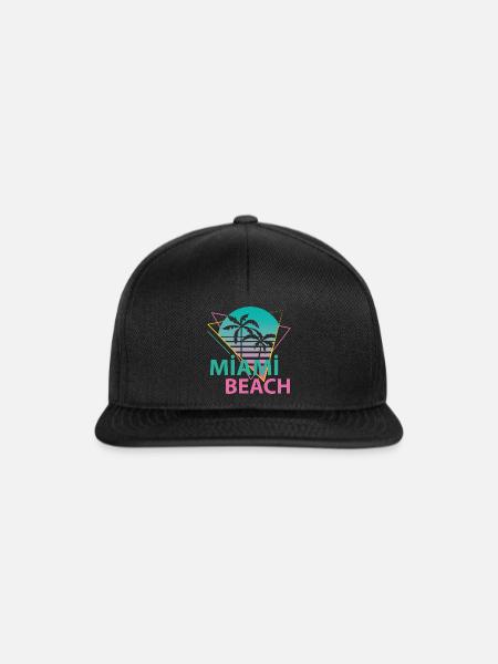 Miami Beach - Snapback Cap - Schwarz/Schwarz