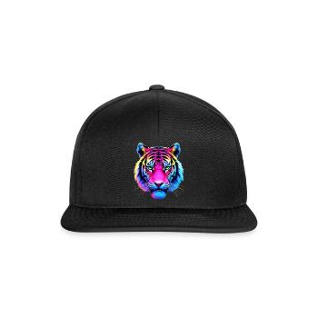 Neon Tiger - Snapback Cap - Schwarz/Schwarz - Vorne