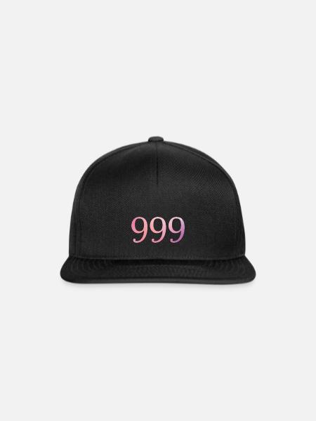 999 - Snapback Cap - Schwarz/Schwarz