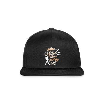 Randonnée plus - s'inquiéter moins - Casquette snapback - noir/noir - Devant