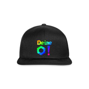 Deine Mutter! | Lustiger Spruch | Beleidigung - Snapback Cap - Schwarz/Schwarz - Vorne