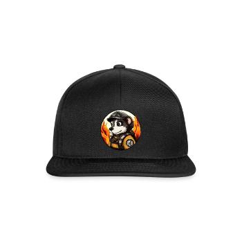 Stinktiere Feuerwehr - Snapback Cap - Schwarz/Schwarz - Vorne