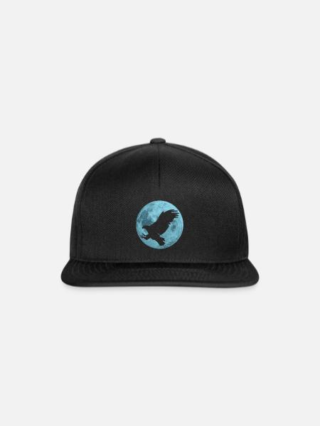 Vollmond Eagle - Snapback Cap - Schwarz/Schwarz