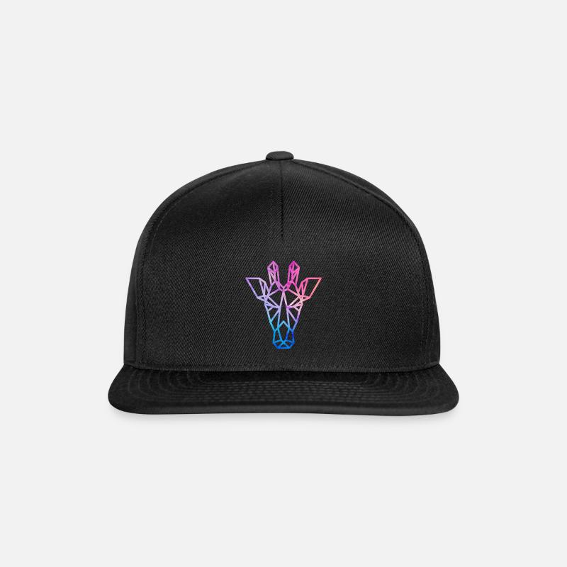 Giraffe geometric - Snapback Cap - black/black