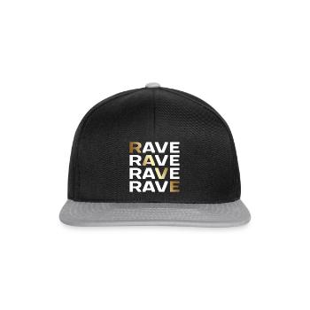 RAVE TECHNO RAVER - Casquette snapback - noir/gris - Devant