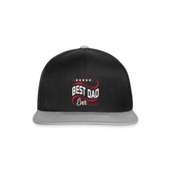 Best Dad Ever Love Father's Day - Father's Day - Snapback Cap - black/grey - Front