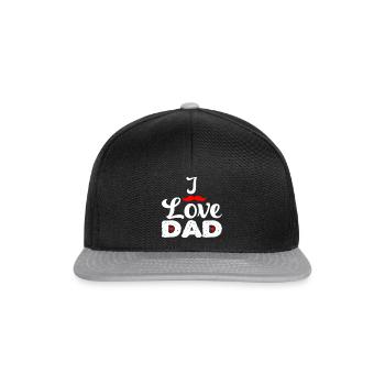 Ich liebe Papa SE - Snapback Cap - Schwarz/Grau - Vorne