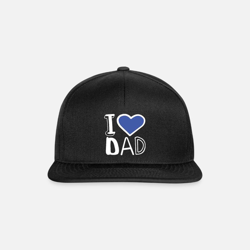 i love dad se - Snapback Cap - black/black