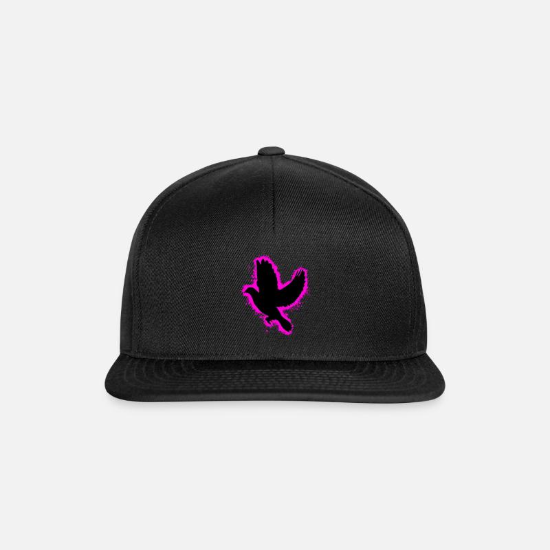 Silhouette schattenbild Pink und Schwarz Umriss - Snapback Cap - Schwarz/Schwarz