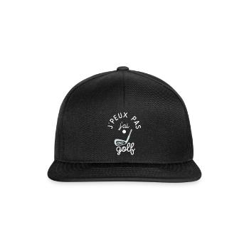 J'peux pas J'ai Golf idée cadeau humour golfeur - Casquette snapback - noir/noir - Devant