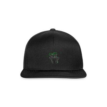 in Grünen - Snapback Cap - Schwarz/Schwarz - Vorne