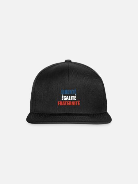 Liberté Égalité Fraternité - Snapback Cap - Schwarz/Schwarz