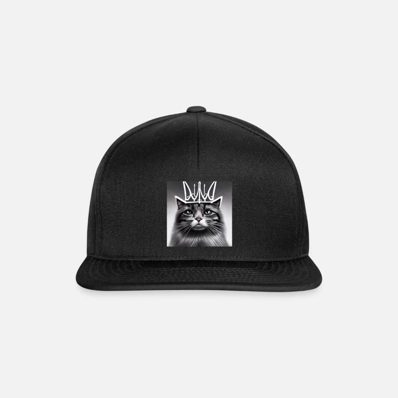 Königin Katze - Snapback Cap - Schwarz/Schwarz