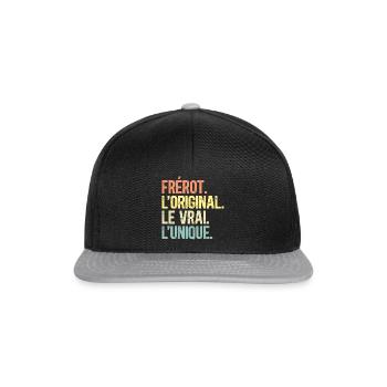 Frérot L'Original Le Vrai L'Unique Frère - Casquette snapback - noir/gris - Devant