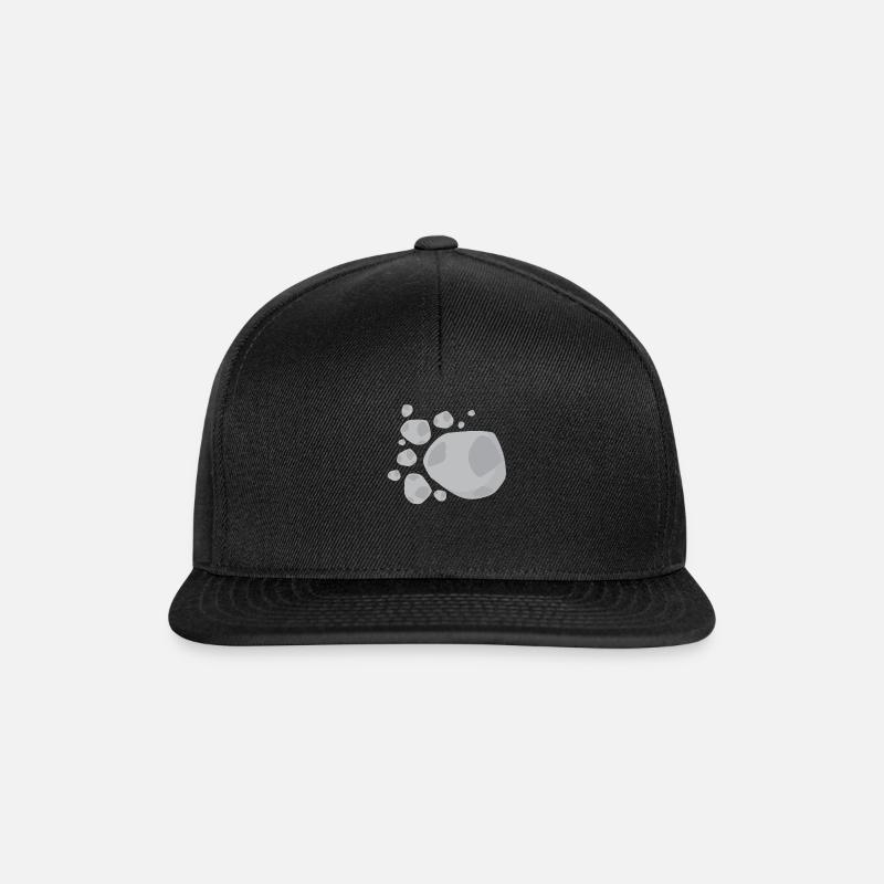 Meteoit stones rocks - Snapback Cap - black/black