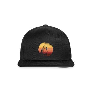 Falke Greifvogel Falkner Falknerei Beizjagd - Snapback Cap - Schwarz/Schwarz - Vorne