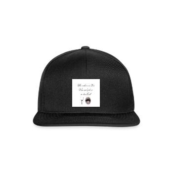 Man nehme ein Glas Wein und gebe es in den Koch - Snapback Cap - Schwarz/Schwarz - Vorne