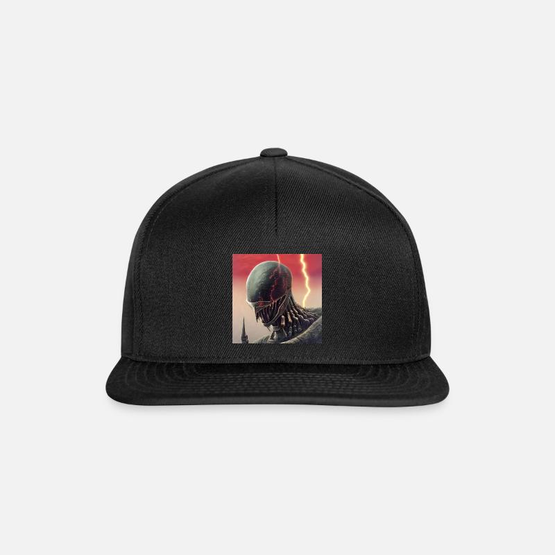 Monster Knight in Blitz getaucht - Snapback Cap - Schwarz/Schwarz
