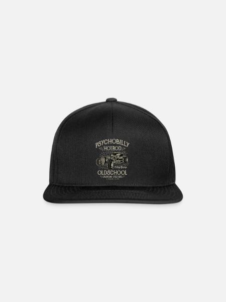 Psychobilly Hotrod - Snapback Cap - Schwarz/Schwarz