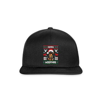 Joyeux Woofmas teckel laid chandail de Noël - Casquette snapback - noir/noir - Devant