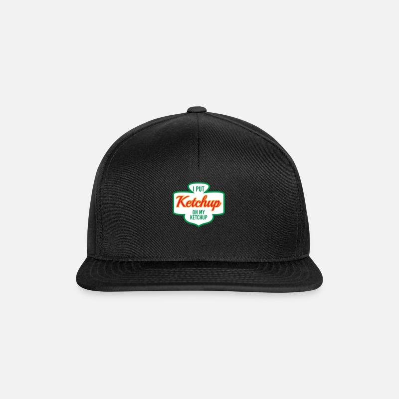 JE METS KETCHUP SUR MON KETCHUP - Casquette snapback - noir/noir