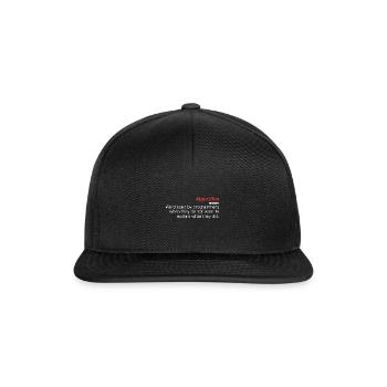 Algorithme informatique - Casquette snapback - noir/noir - Devant
