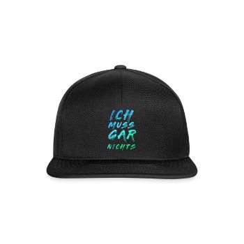 Je dois dire absolument rien dire dire cool - Casquette snapback - noir/noir - Devant