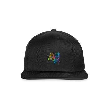 Zebra Boom! - Snapback Cap - black/black - Front