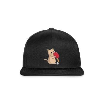 Le chat joue au ping-à-table - Casquette snapback - noir/noir - Devant