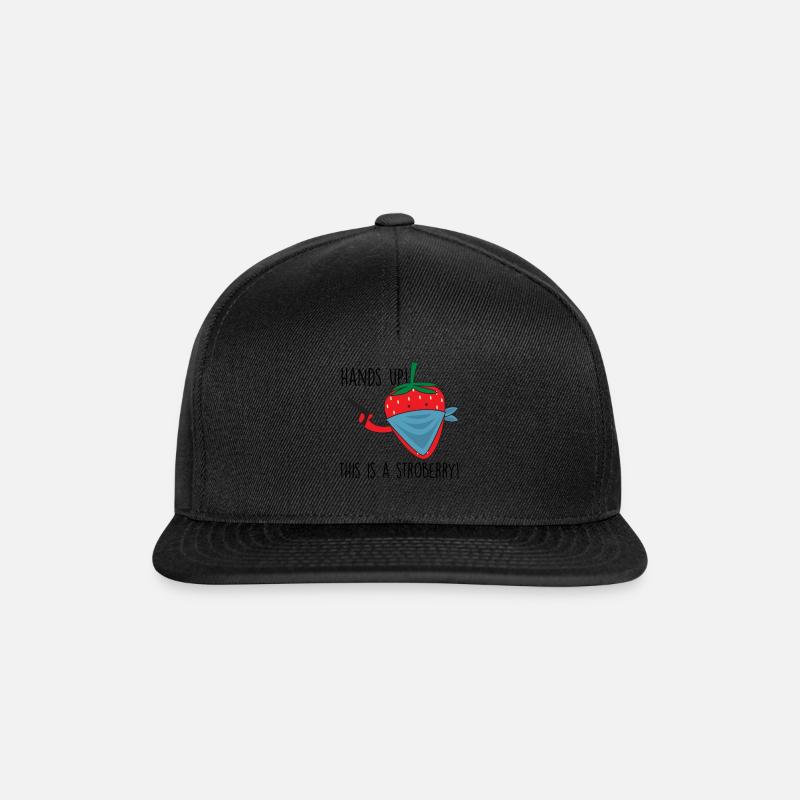 Drôle de dictée Strawberry Hands Tall Stroberry - Casquette snapback - noir/noir