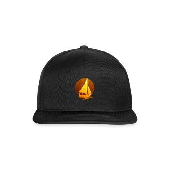 bateau à voile - Casquette snapback - noir/noir - Devant