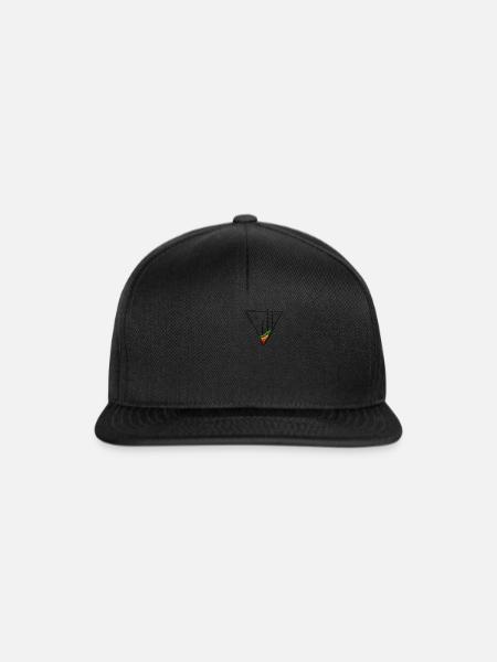 Natur Design | Wald Logo | Tattoo Motiv Shirt - Snapback Cap - Schwarz/Schwarz