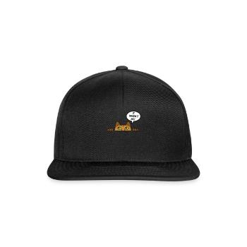 Cadeau chat perso coquin maine coon persan - Casquette snapback - noir/noir - Devant