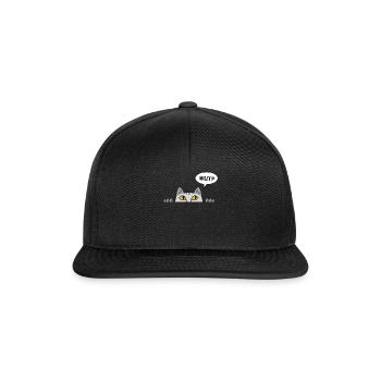 Cadeau chat perso coquin maine coon persan - Casquette snapback - noir/noir - Devant