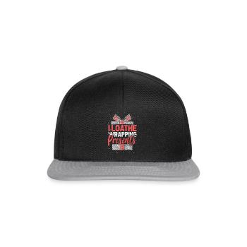 Wrapping presents wrapping paper birthday - Snapback Cap - black/grey - Front