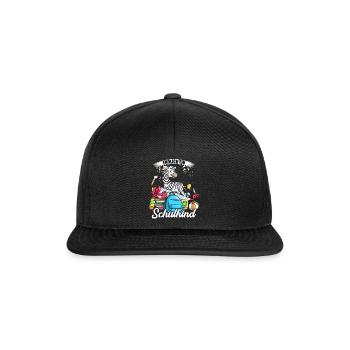 Enfin un écolier inscription cadeau zèbre - Casquette snapback - noir/noir - Devant