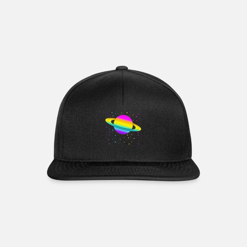 Saturn - Snapback Cap - Schwarz/Schwarz