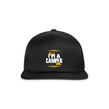 I'm a camper I'm a camper gift idea - Snapback Cap - black/black - Front
