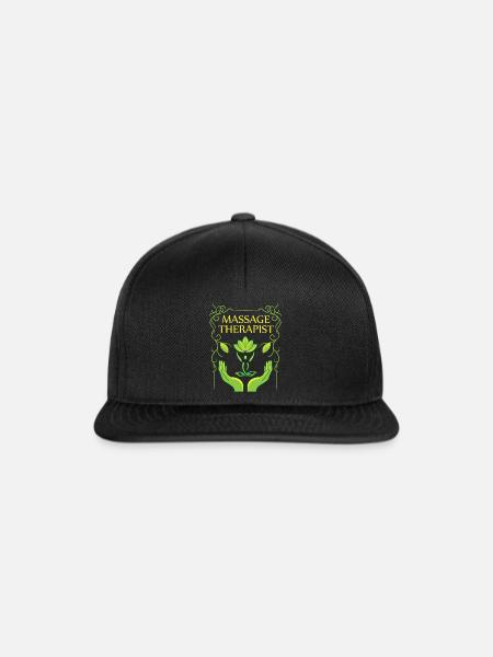 Massage-Therapeut-Hemd Beschäftigungstherapiehemd - Snapback Cap - Schwarz/Schwarz