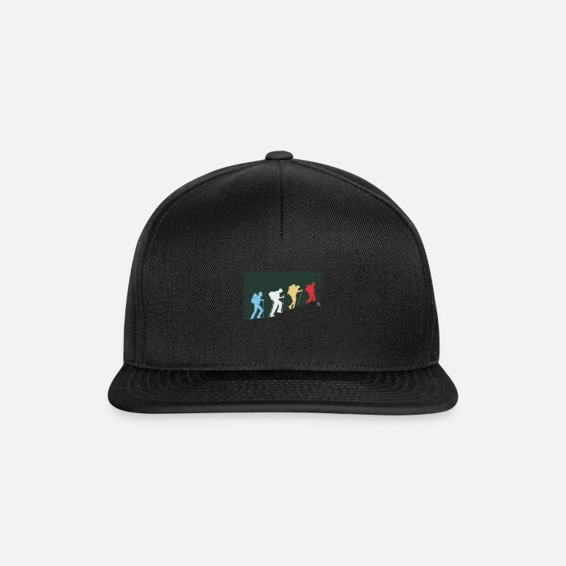 Mountainclimbers Bergsteiger Mountains Geschenk - Snapback Cap - Schwarz/Schwarz