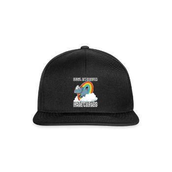 Les vraies licornes ont des courbes - Casquette snapback - noir/noir - Devant