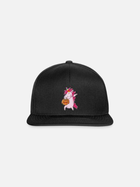 Chemise d'Halloween Dabbing Unicorn - Casquette snapback - noir/noir