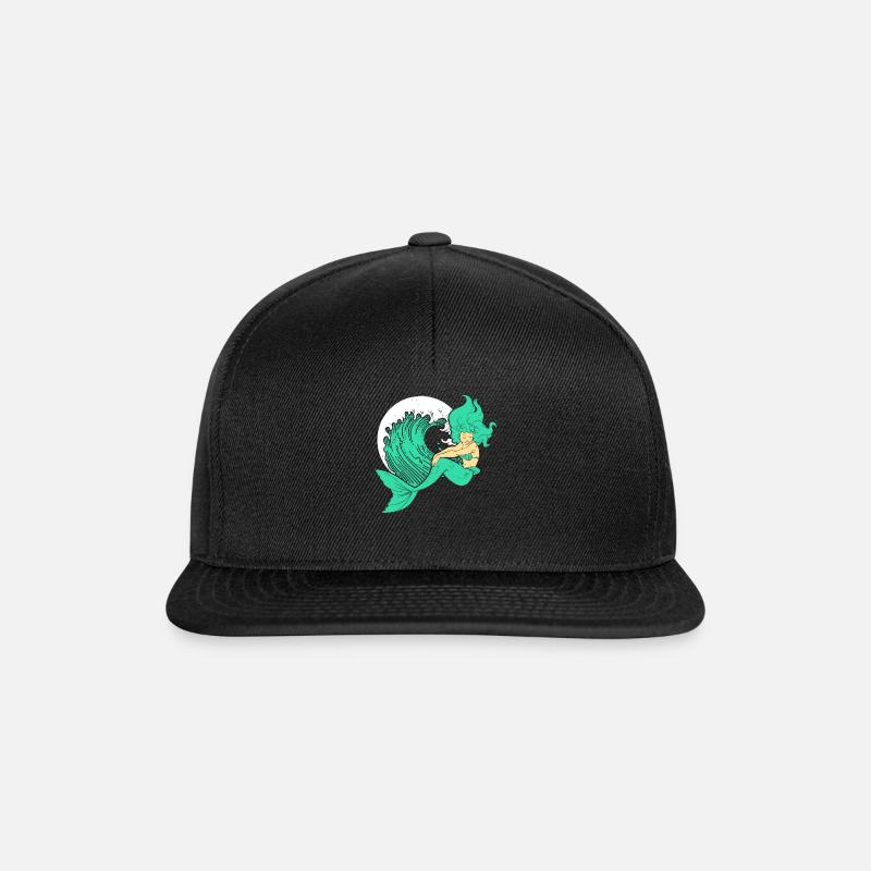 Sirène sirène sirène conte de fées - Casquette snapback - noir/noir