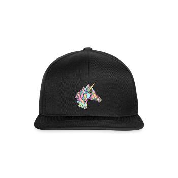 Unicorn v2 Designs by AR - Snapback Cap - Schwarz/Schwarz - Vorne