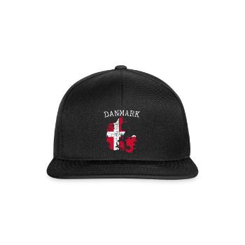 Drapeau national danois - Casquette snapback - noir/noir - Devant