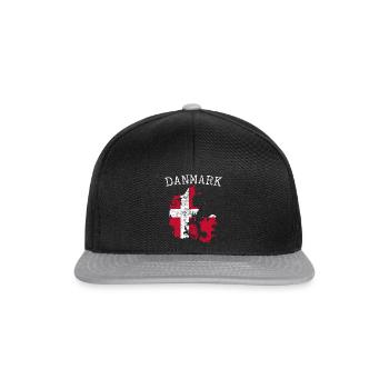 Drapeau national danois - Casquette snapback - noir/gris - Devant