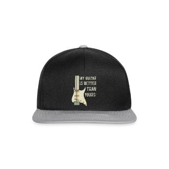 Guitar saying - Snapback Cap - black/grey - Front