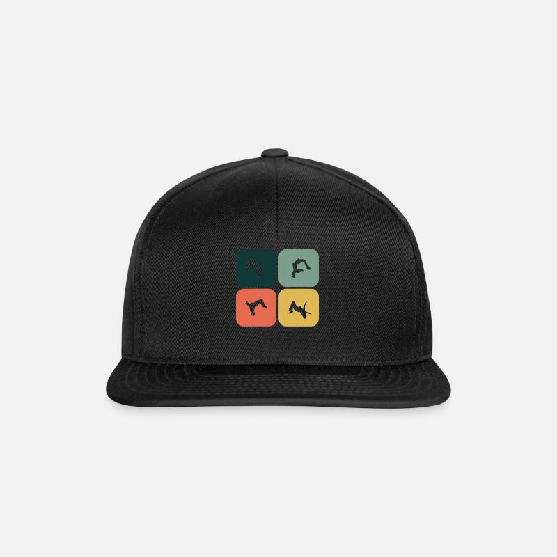 Backflip, somersault - Snapback Cap - black/black