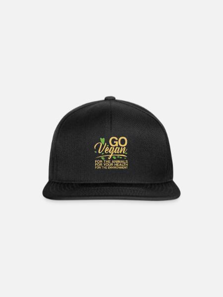 Tofu Vegan Tofu Vegan - Snapback Cap - Schwarz/Schwarz
